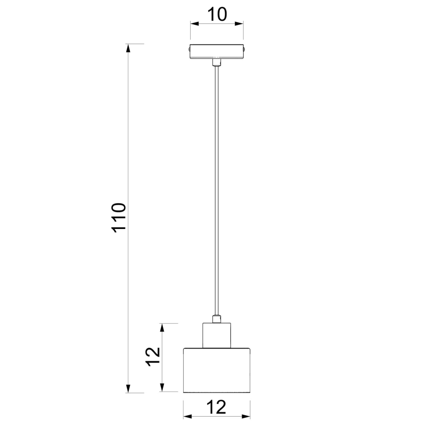Pakabinamas šviestuvas su laidu PARKLA 1xE27/15W/230V juodas
