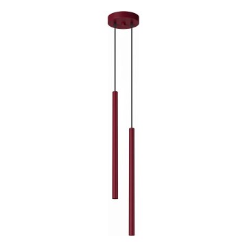 Pakabinamas šviestuvas su laidu PASTELO 2xG9/8W/230V raudonas