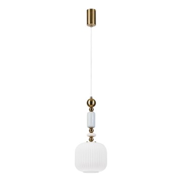 Pakabinamas šviestuvas su laidu ROYAL 1xE27/15W/230V auksinė/balta