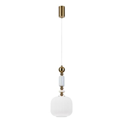 Pakabinamas šviestuvas su laidu ROYAL 1xE27/15W/230V auksinė/balta