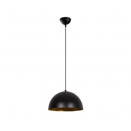 Pakabinamas šviestuvas su laidu SIVANI 1xE27/40W/230V, skersmuo 30 cm, juodas/varinis