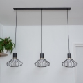 Pakabinamas šviestuvas su laidu SOLANO 3xE27/15W/230V juodas/auksinis