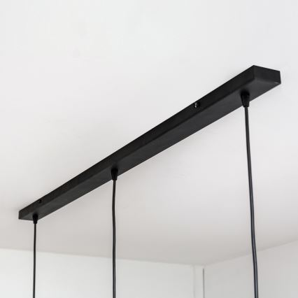Pakabinamas šviestuvas su laidu SOLANO 3xE27/15W/230V juodas/auksinis