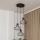 Pakabinamas šviestuvas su laidu SOLANO 3xE27/15W/230V juodas/blizgus chromas