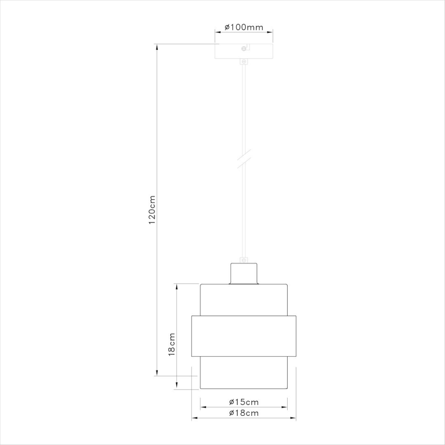 Pakabinamas šviestuvas su laidu VALENTINO 1xE27/15W/230V smėlinė/skaidri