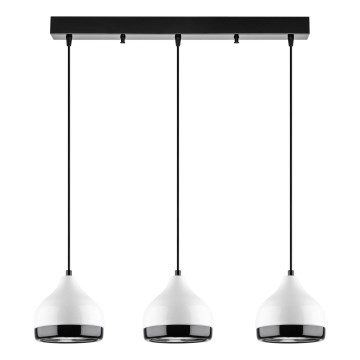 Pakabinamas šviestuvas su laidu YILDO 3xE27/40W/230V balta/juoda