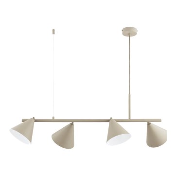 Pakabinamas šviestuvas su laidu ZELTA 4xE27/15W/230V, smėlinė