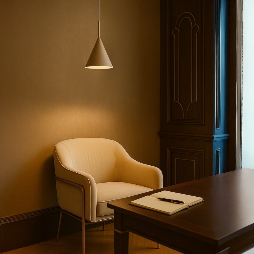 Pakabinamas šviestuvas su trosu CAPITAL 1xGX53/15W/230V, skers. 17 cm, smėlio spalvos