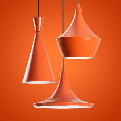 Pakabinamas šviestuvas TOM su laidu 3xE27/40W/230V, oranžinis