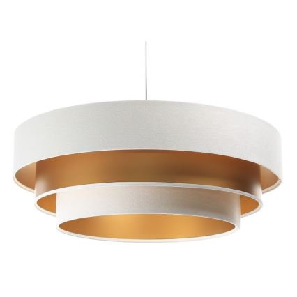 Pakabinamas šviestuvas ant laido TRINITI 1xE27/60W/230V baltas/auksinis