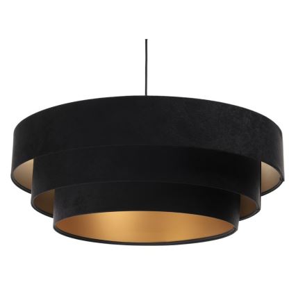 Pakabinamas šviestuvas ant laido TRINITI 1xE27/60W/230V juoda/auksinė