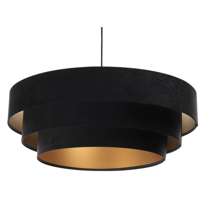 Pakabinamas šviestuvas ant laido TRINITI 1xE27/60W/230V juoda/auksinė