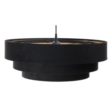 Pakabinamas šviestuvas ant laido TRINITI 1xE27/60W/230V juoda/auksinė