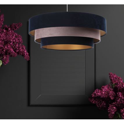 Pakabinamas šviestuvas ant laido TRINITI 1xE27/60W/230V mėlynas/pilkas/auksinis