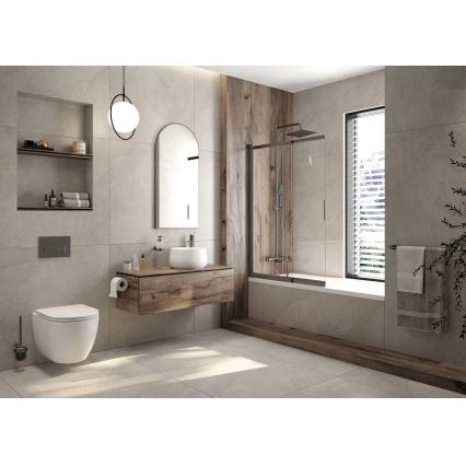 Pakabinamas unitazas ROUND + tualeto sėdynė SoftClose ROUND + nuleidimo mygtukas SIGMA + potinkinis modulis + izoliacinis tarpiklis