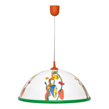 Pakabinamas vaikiškas šviestuvas, kabinamas ant virvės FISH 1x27/15W/230V