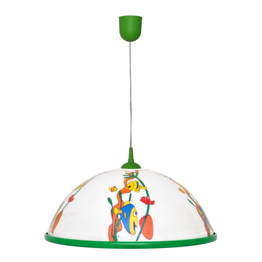 Pakabinamas vaikiškas šviestuvas, kabinamas ant virvės FISH 1x27/15W/230V