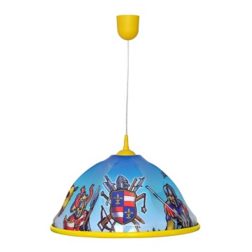 Pakabinamas vaikiškas šviestuvas, kabinamas ant virvės KNIGHT 1xE27/15W/230V