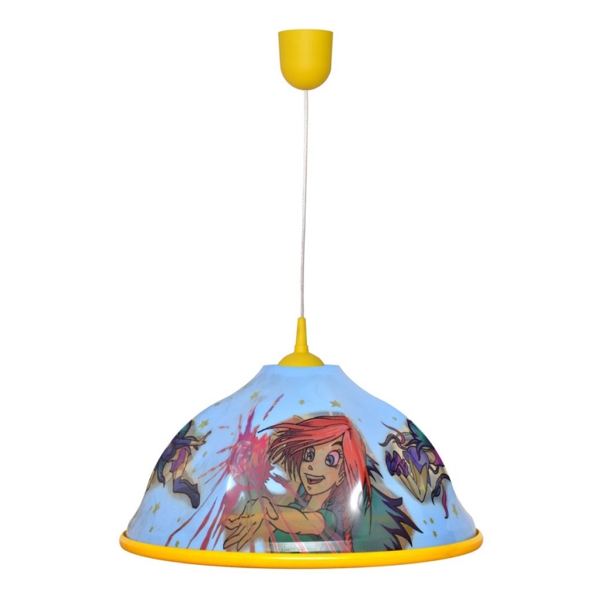 Pakabinamas vaikiškas šviestuvas, kabinamas ant virvės WITCH 1xE27/15W/230V