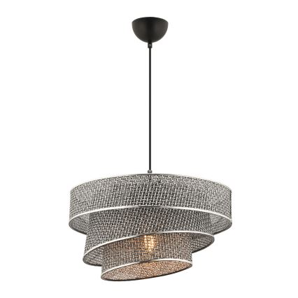 Pakabinamasis šviestuvas COUPER 1xE27/60W/230V pilkas/spindinčio chromo