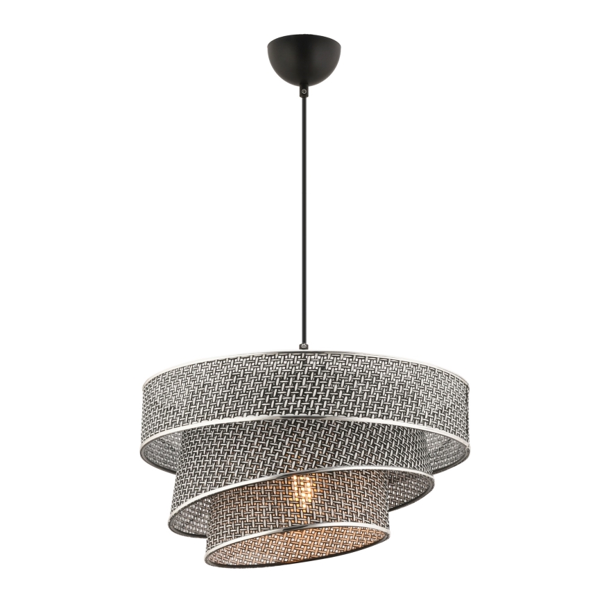 Pakabinamasis šviestuvas COUPER 1xE27/60W/230V pilkas/spindinčio chromo
