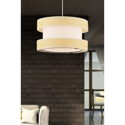 Pakabinamasis šviestuvas HALO 1xE27/60W/230V kreminis/bežinis