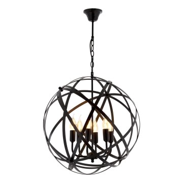 Pakabinamasis šviestuvas IRONBALL 6xE27/40W/230V juodas