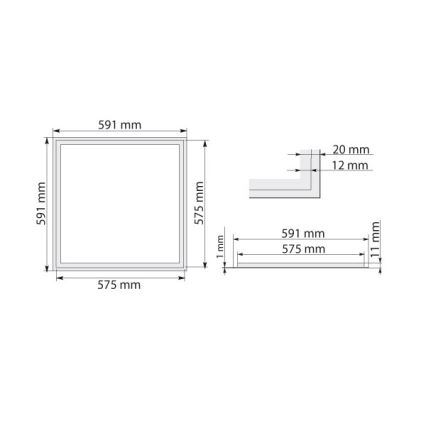 Pakabinamų lubų LED panelė XYLION LED/40W/230V
