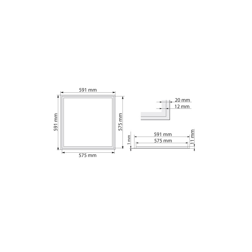 Pakabinamų lubų LED panelė XYLION LED/40W/230V