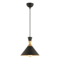 Pakabos šviestuvas MONZA 1xE27/40W/230V Ø 25 cm juoda/aukso