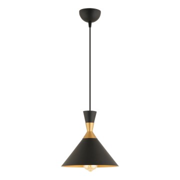Pakabos šviestuvas MONZA 1xE27/40W/230V Ø 25 cm juoda/aukso