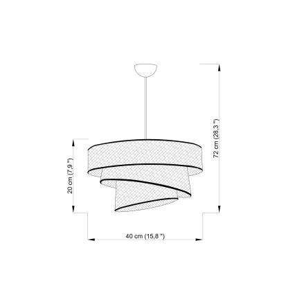 Pakabukas COUPER 1xE27/60W/230V kreminis