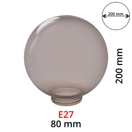 Pakaitinis dūminis gaubtas sieniniams šviestuvams E27 d. 20 cm