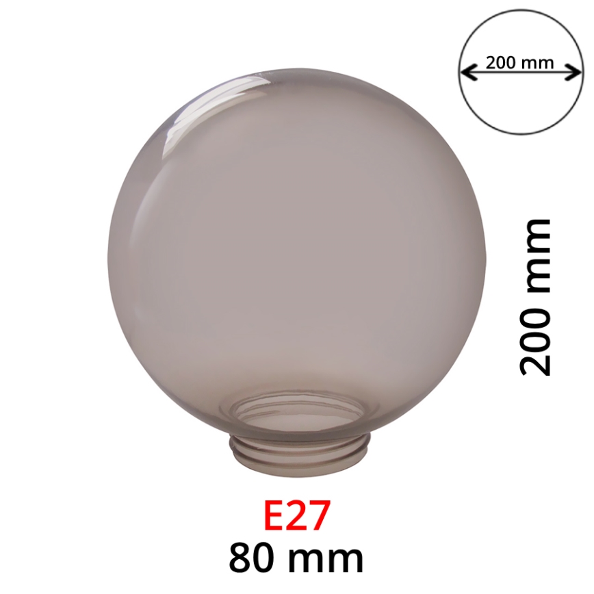 Pakaitinis dūminis gaubtas sieniniams šviestuvams E27 d. 20 cm
