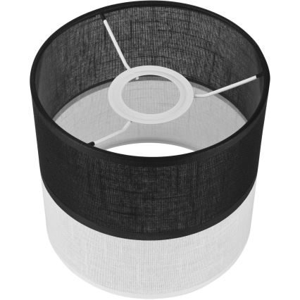 Keičiamas šviestuvo, sieninio šviestuvo ir stalinės lempos gaubtas ANDREA E27 diametras 16 cm juoda/balta