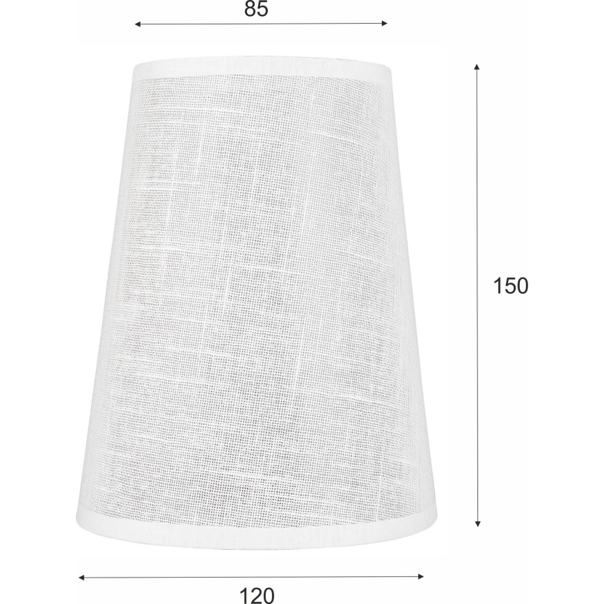 Pakaitinis šviestuvo ir sieninio šviestuvo gaubtas ANTONIO E14 150x120 mm balta