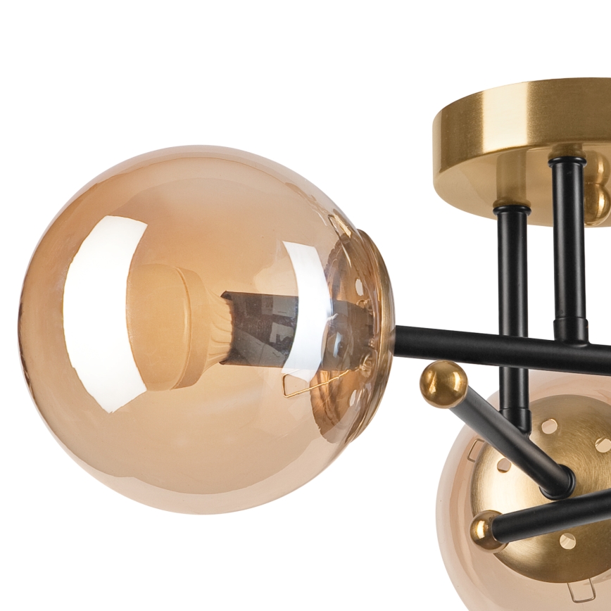 Pakaitinis liustros stiklas MALENA, MALIVA E14 dūminė smėlinė