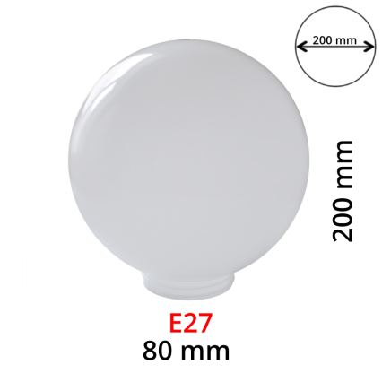 Pakaitinis pieniškas gaubtas sieniniams šviestuvams PARK E27 d. 20 cm