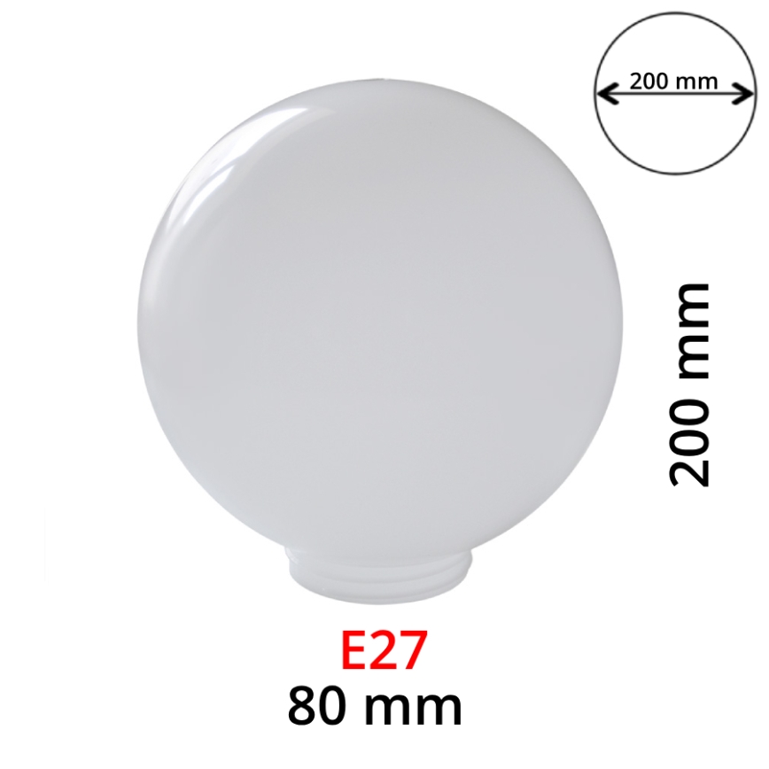 Pakaitinis pieniškas gaubtas sieniniams šviestuvams PARK E27 d. 20 cm