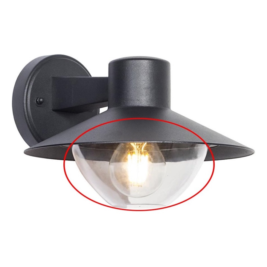 Pakaitinis skaidrus šviestuvo gaubtas VEERLE E27 – skirtas sieniniams šviestuvams, liustrams ir lempoms.