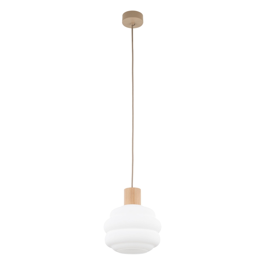 Pakaitinis stiklas šviestuvui MELIA E27, skersmuo 20 cm, baltas