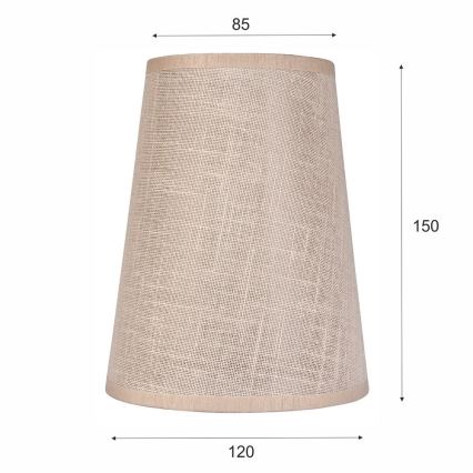 Pakaitinis šviestuvo ir sieninio šviestuvo gaubtas ANTONIO E14 150x120 mm smėlio spalva