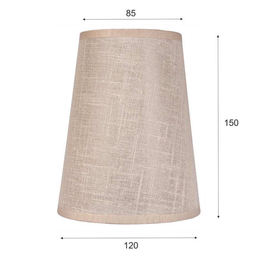 Pakaitinis šviestuvo ir sieninio šviestuvo gaubtas ANTONIO E14 150x120 mm smėlio spalva