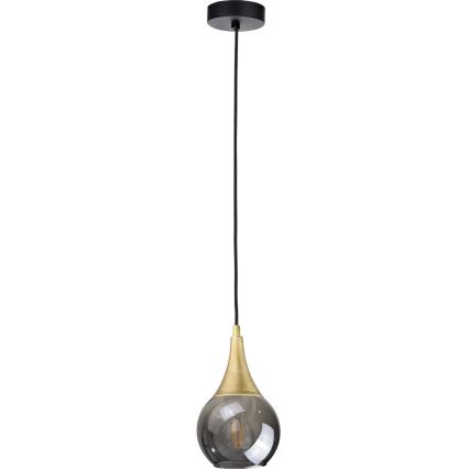 Pakeitimo stiklas šviestuvui LACRIMA SMOKY E27 skersmuo 15 cm juodos spalvos dūminis