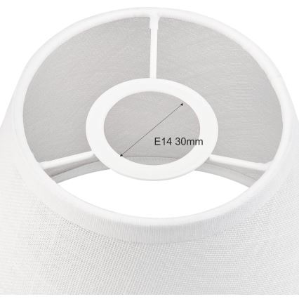 Pakeitimo gaubtas ANTONIO E14 140x160 mm baltas, skirtas sietynui ir sieniniam šviestuvui