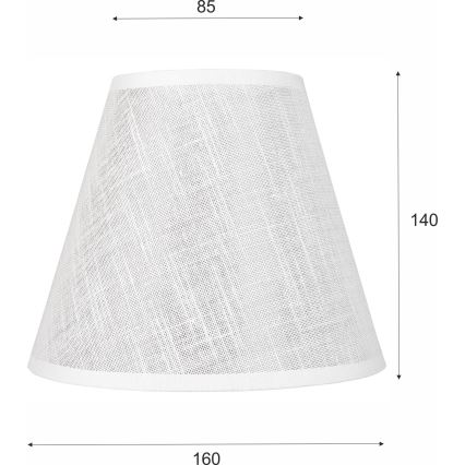 Pakeitimo gaubtas ANTONIO E14 140x160 mm baltas, skirtas sietynui ir sieniniam šviestuvui
