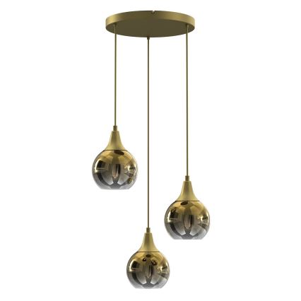 Pakeitimo stiklas MONTE E27 lubų ir sienų šviestuvui, skersmuo 15 cm, auksinės/spalvos dūmų