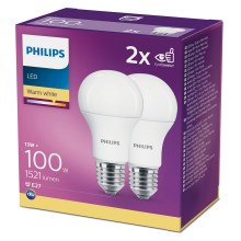 PAKUOTĖ 2x LED lemputės Philips A60 E27/13W/230V 2,700K