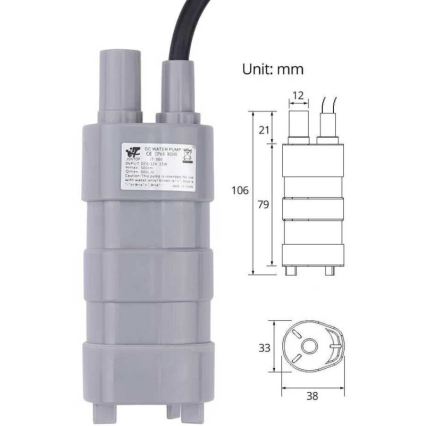 Panardinamas siurblys 12 V, 600 l/val.