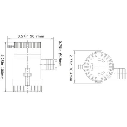 Panardinamas siurblys laivui, 12 V, 47 l/min